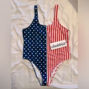 Chubbies The American Woman one piece swimsuit